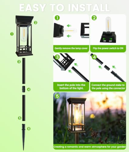 6 Pack Bright Solar Garden Lights (6 Count)