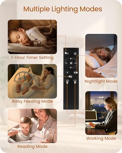 Dimmable Floor Lamp for Living Room with Remote and Foot Switch