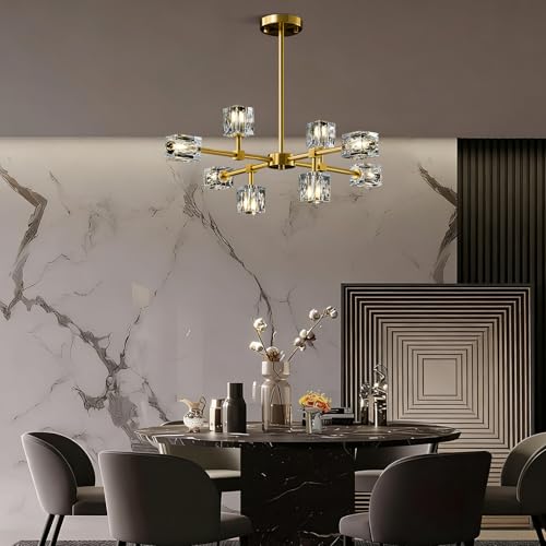 Modern Sputnik Gold Chandelier