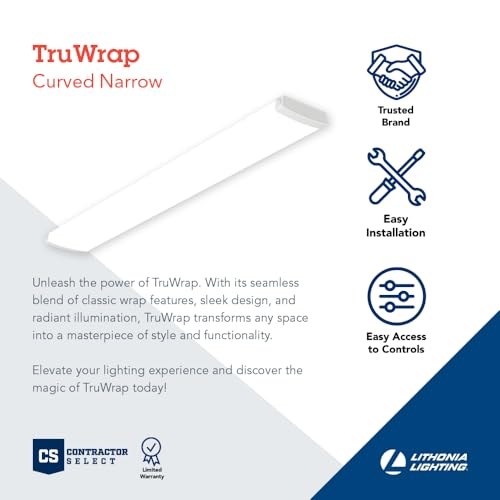 TruWrap 4 Foot LED Ceiling Light Fixture