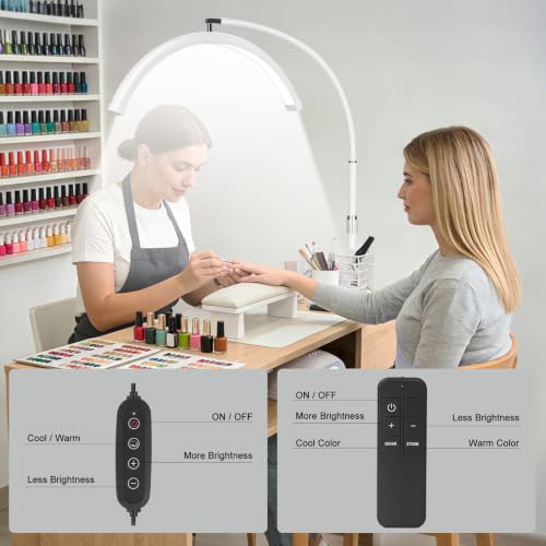 Half Moon LED Floor Light with Tool Tray for Lash Techs