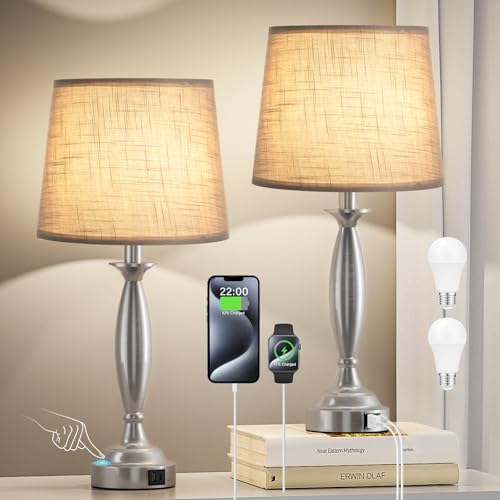 Bedroom Lamps for Nightstand (2 Count)