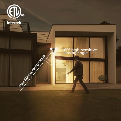 LED Security Light Outdoor Motion Sensor Dusk to Dawn 3000K Bronze
