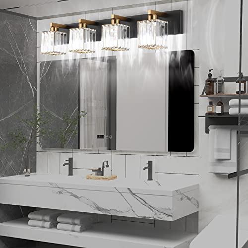 Bathroom Vanity Light Fixtures Crystal Vanity Light for Bathroom 4 Light Modern Vanity Lighting