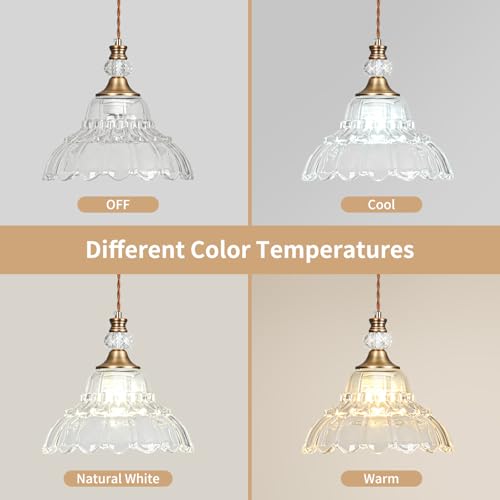 1 Piece Vintage Chandelier in Matte Antique Brass Finish with Flower (1-Light / Antique Brass)