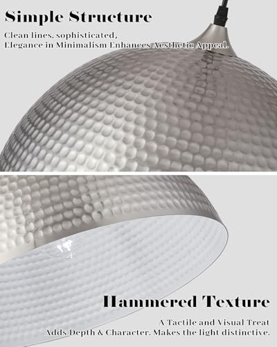 Brushed Nickel Pendant Light 16 inch