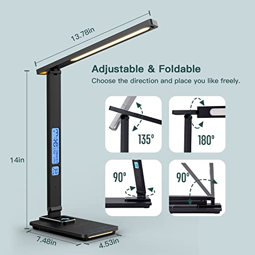 LED Desk Lamp with Wireless Charger