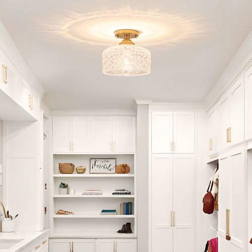 Gold Semi Flush Mount Ceiling Light