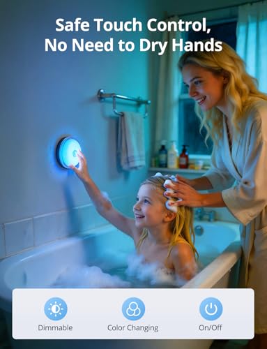Rechargeable RGB Ambient Shower Light Waterproof Inside (2 Count)