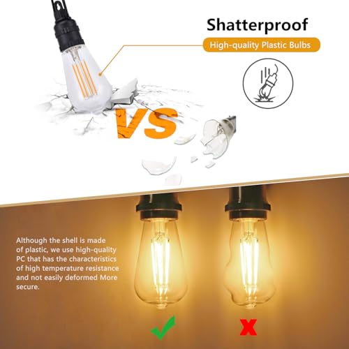 12Pack Edison Light Bulbs 60W Equ (12 Count)
