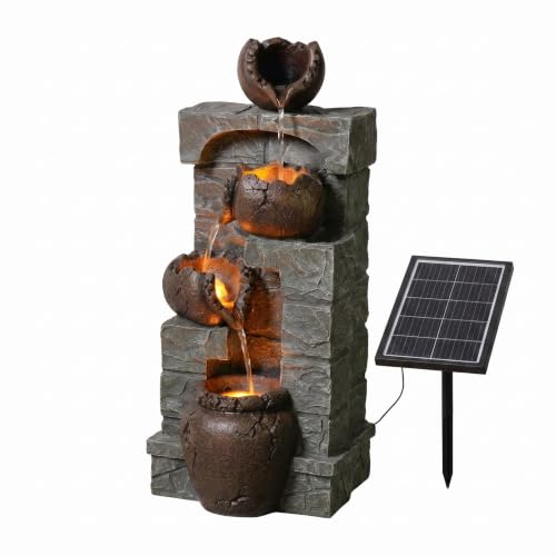 Solar Powered Water Fountain Outdoor