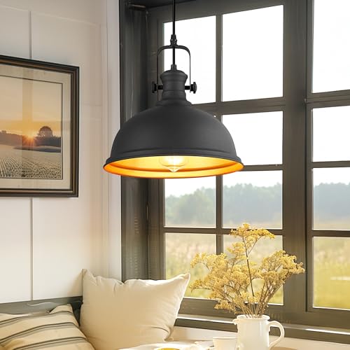 11.5" Matte Black Pendant Light for Kitchen Island