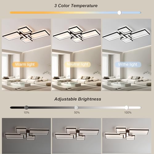 Modern Ceiling Light 32'' 50W 3000K