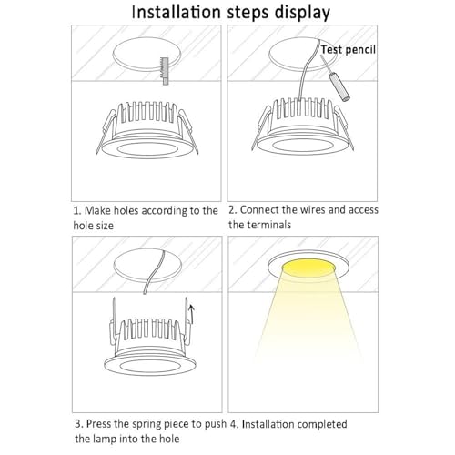 3Pcs Recessed Ceiling Light
