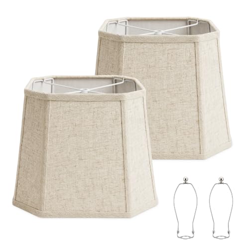 Beige Square Cut Corner Lamp Shades Set of 2 (2 Count)