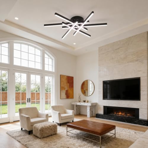 Semi Flush Mount Modern Light Fixture