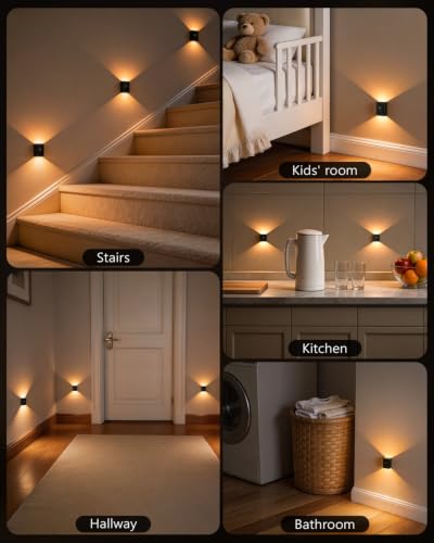 Rechargeable Motion Sensor Stair Lights Indoor (6 Count)