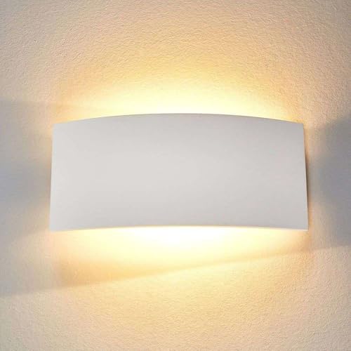13.8" Paintable Plaster Wall Sconce Light