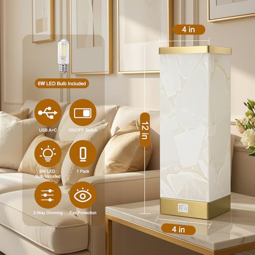 Alabaster Table Lamp for Living Room