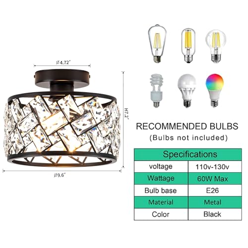 Crystal Ceiling Light Fixture