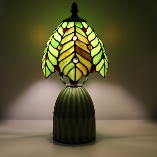 Tiffany Stained Glass Mushroom Table Lamp 12.5 Inch