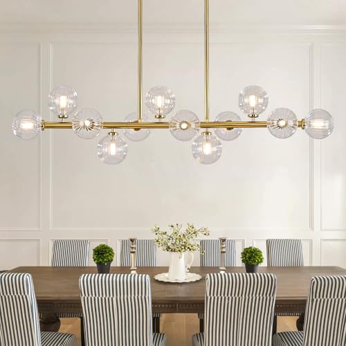 50" Large Glass Globe Sputnik Chandelier