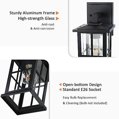 2 Pack Outdoor Wall Light Fixtures (2 Count)