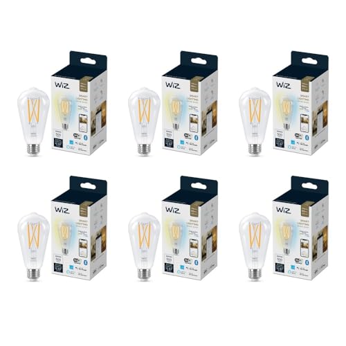 WiZ Clear 60W ST19 Tunable White Filament LED Smart Bulb (6 Count)