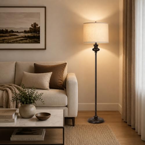 Floor Lamp Standing Lamp for Living Room (Brown Style 01)