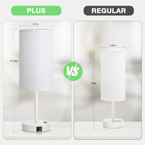 17.4" Bedside Lamp for Bedroom