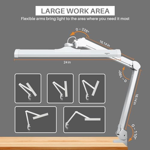 24 Inch LED Architect Desk Lamp with Clamp