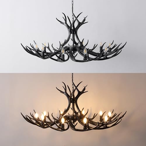 Eldora 10 Light Resin Antler Chandelier 49"