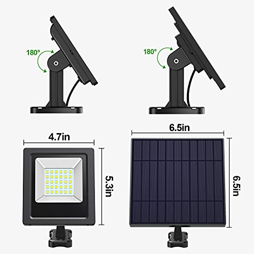 4400mAh Solar Flood Lights 1 Pack Outdoor Solar Security Light