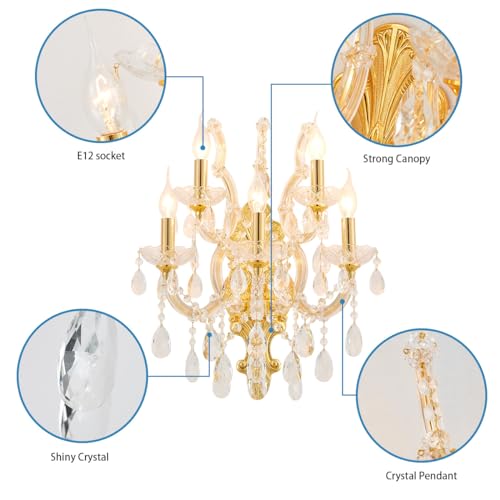 Large Modern Crystal Wall Lights