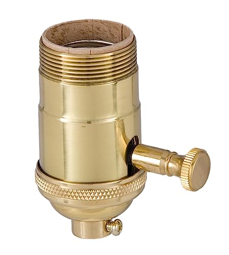 Edison Size Full Dimmer Socket in Brass with UNO Thread