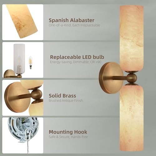 Alabaster Wall Sconce (2 Count)