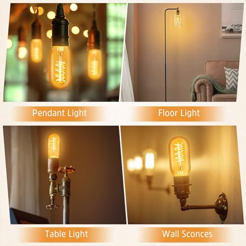 Vintage T45 Amber Edison Bulbs (4 Count)