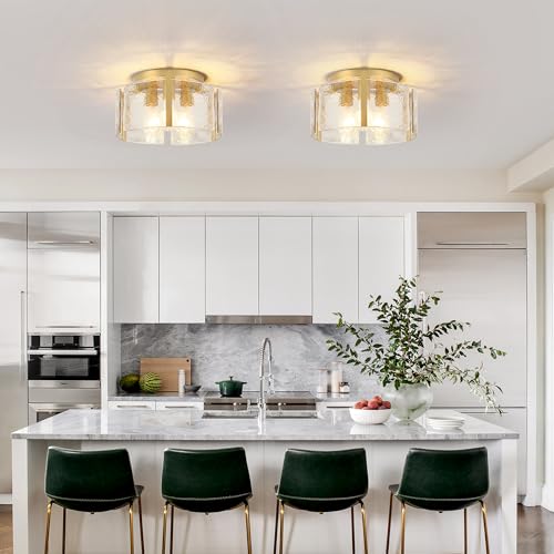 Modern Gold Semi Flush Mount Ceiling Light