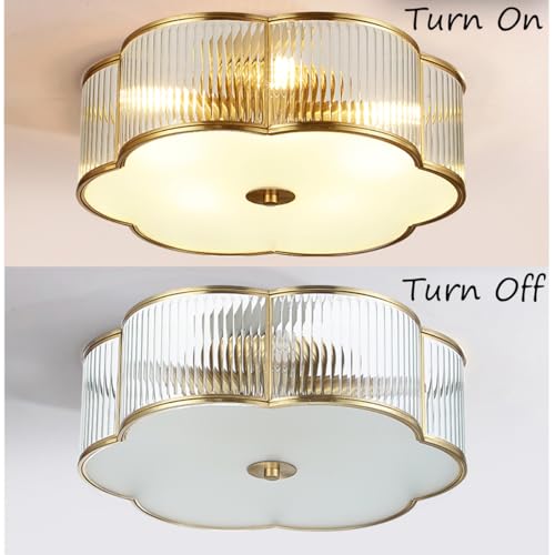 20 in Vintage Style Brass Ceiling Light for Dining Room Living Room