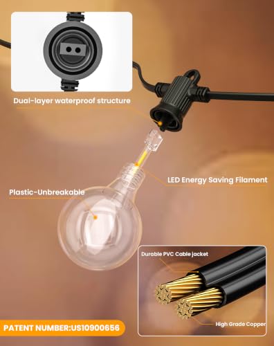Outdoor String Lights Waterproof (100FT)