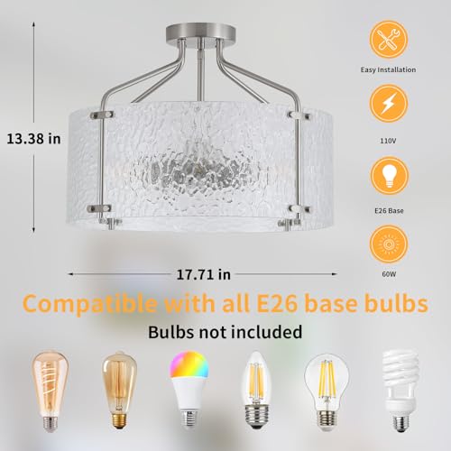 Semi Flush Mount Ceiling Light Fixture