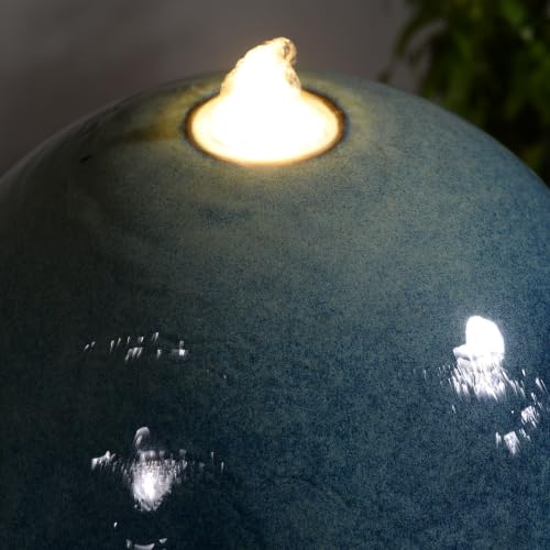 Blue Ceramic Sphere Fountain