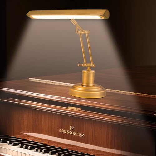 Brass Finish Piano Lamp