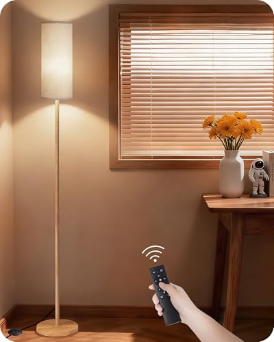 2 Pack Wooden Textured Pole Lamps (2 Count)