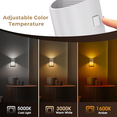 Night Lights Plug into Wall with 3CCT Adjustable (2 Count)