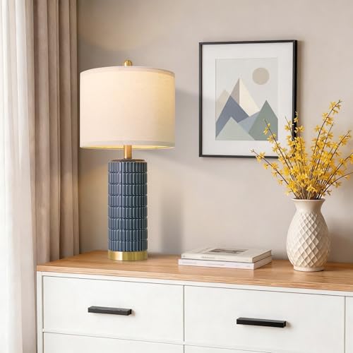 25'' Blue Table Lamps for Bedroom Living Room Set of 2 (2 Count)