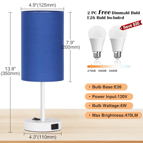 Blue Table Lamp Set of 2 (2 Count)