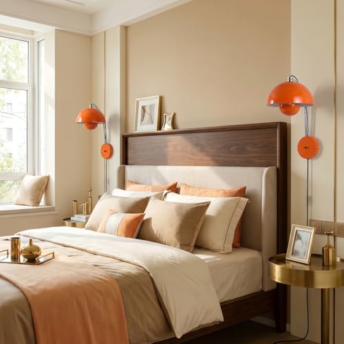Mid Century Modern Bud Plug in Wall Sconces for Bedroom