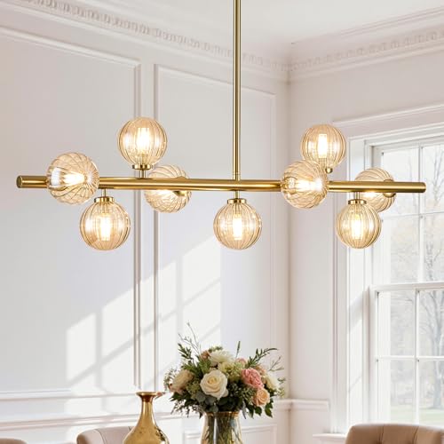 Mid Century Modern Glass Globe Sputnik Chandelier