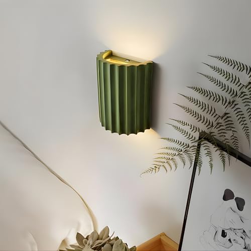 Modern LED Wall Sconce Minimalist Resin Wall Light Nordic Style Half